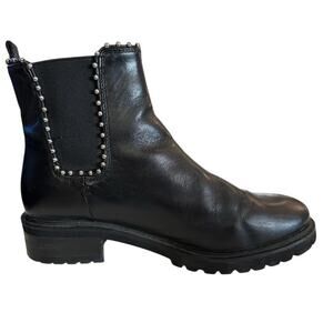 Steve Madden Women's Billiee Black Studded chunky Chelsea Boots Size 7